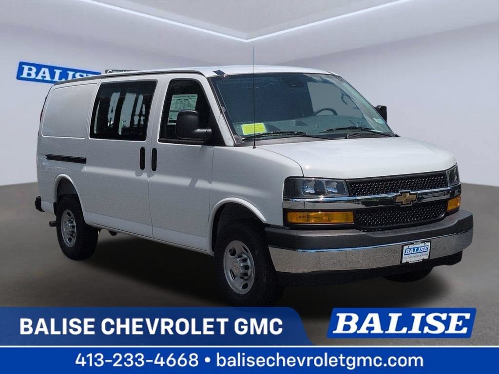 2026 Chevrolet Express Cargo WT in Summit White — front three-quarter view
