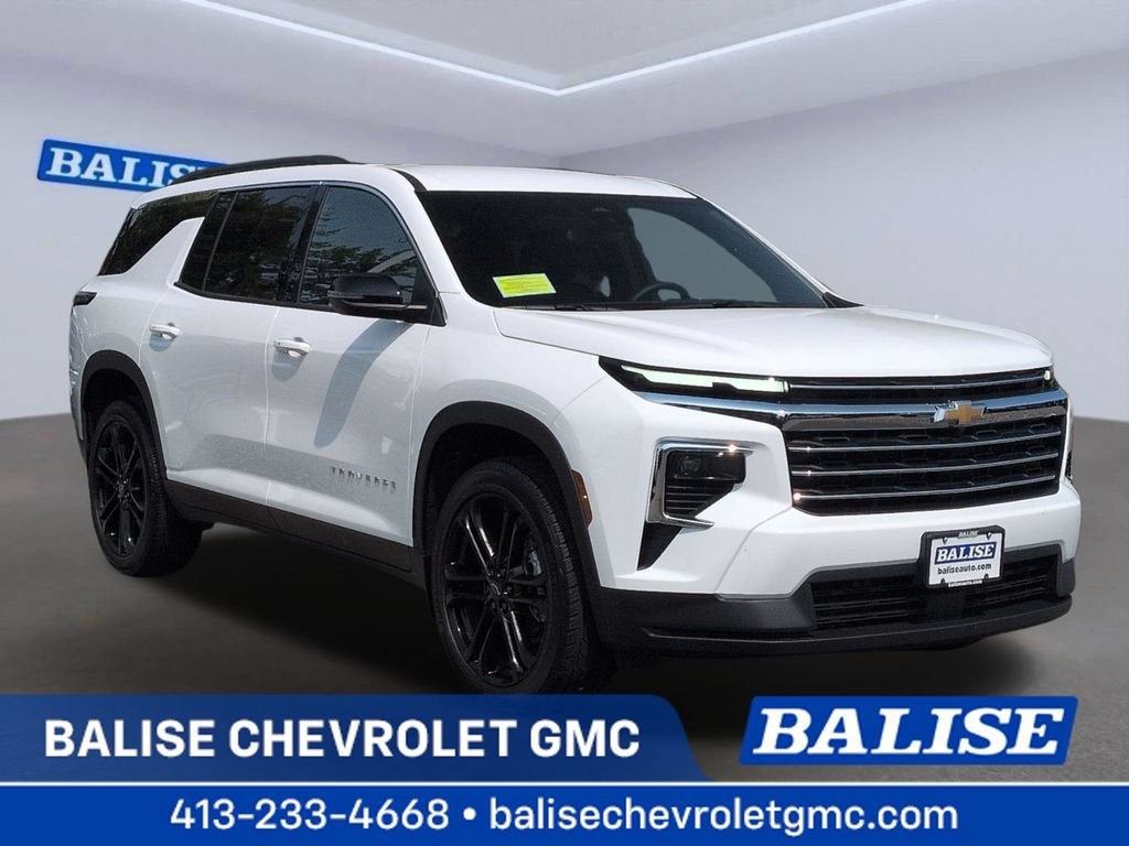2026 Chevrolet Traverse LT in Summit White — front three-quarter view
