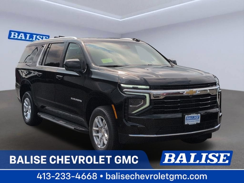 2026 Chevrolet Suburban LS in Black — front three-quarter view