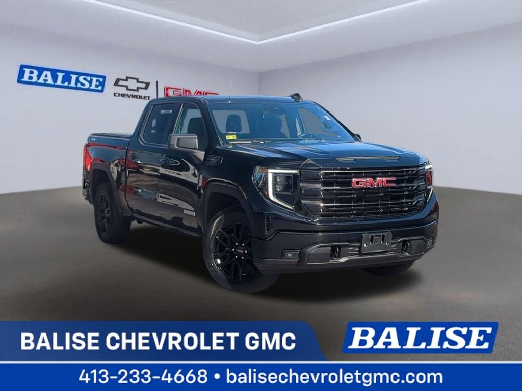 2022 GMC Sierra 1500 Elevation in Onyx Black — front three-quarter view
