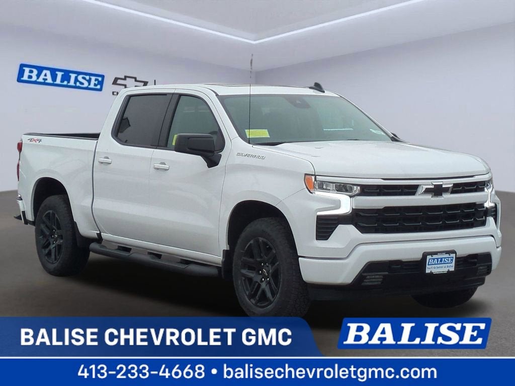2026 Chevrolet Silverado 1500 RST in Summit White — front three-quarter view