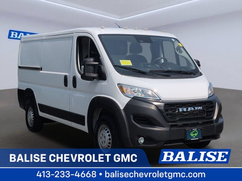 2025 RAM ProMaster Cargo Van Tradesman in Bright White Clearcoat — front three-quarter view