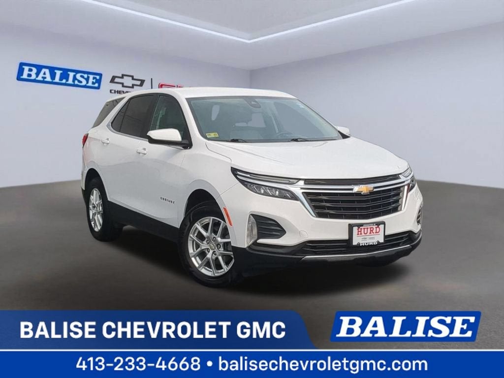 2022 Chevrolet Equinox LT in Summit White — front three-quarter view
