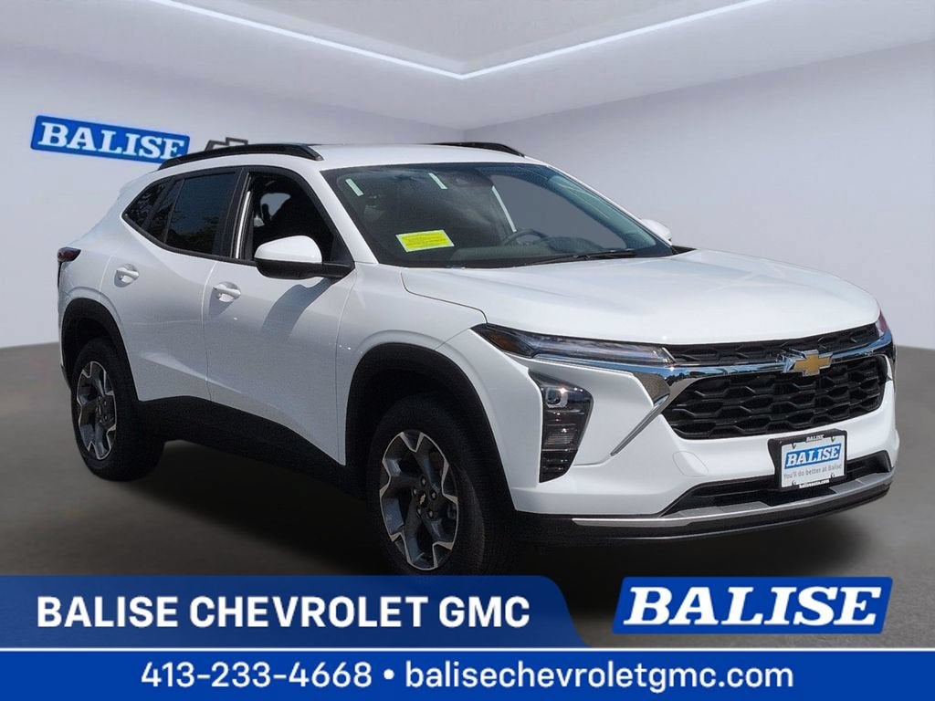 2026 Chevrolet Trax LT in Summit White — front three-quarter view