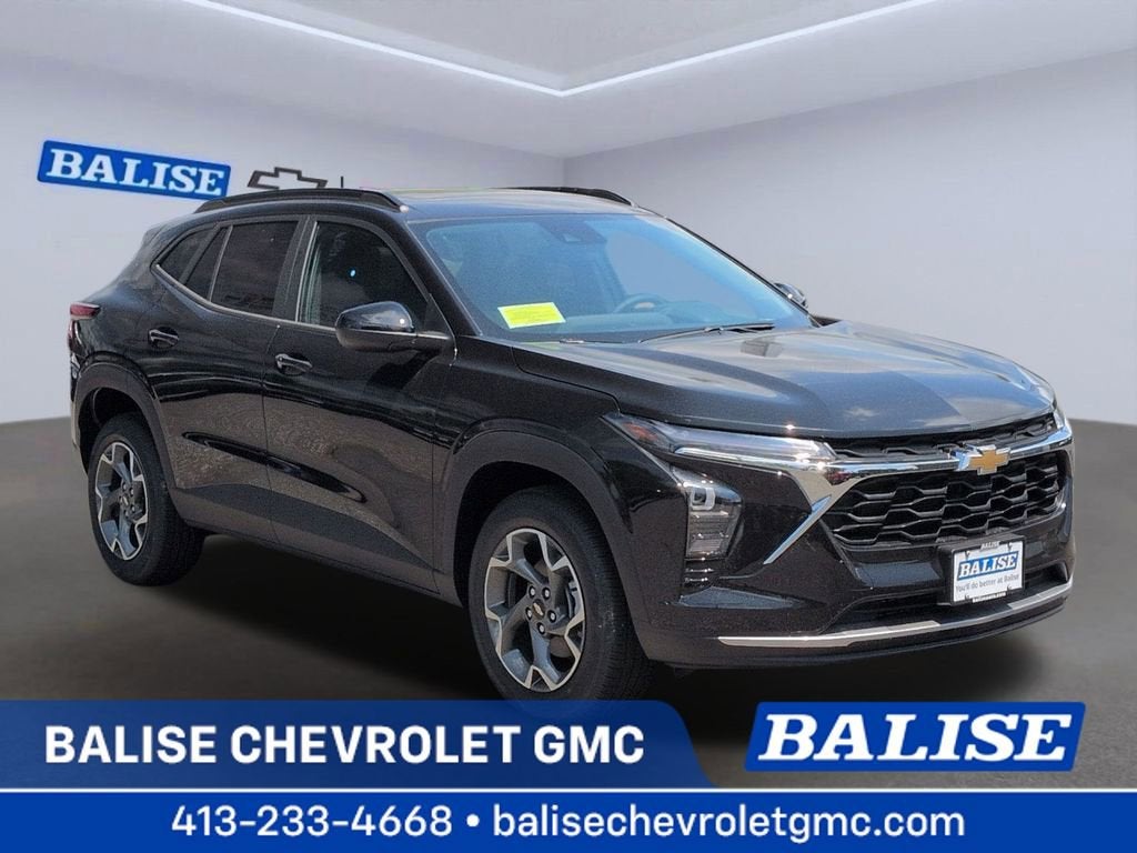 2026 Chevrolet Trax LT in Mosaic Black Metallic — front three-quarter view