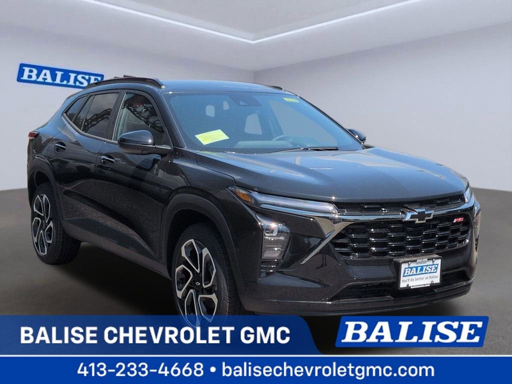 2026 Chevrolet Trax 2RS in Mosaic Black Metallic — front three-quarter view